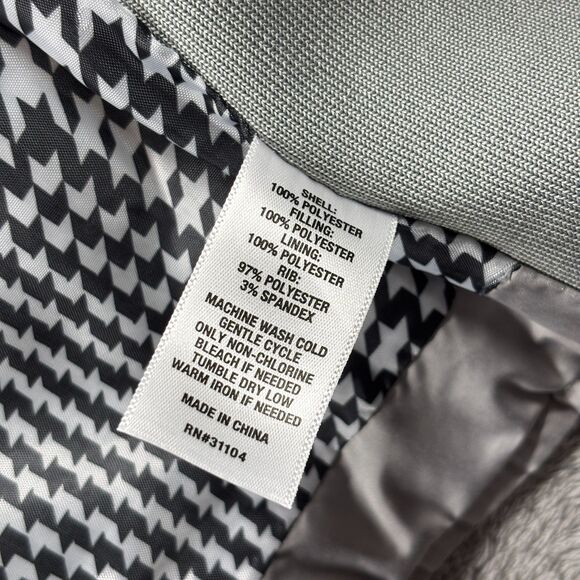 Kim Rogers Women NWT Vest Quilted Puffer Full Zip Pockets Layering New Gray XL - Picture 8 of 9